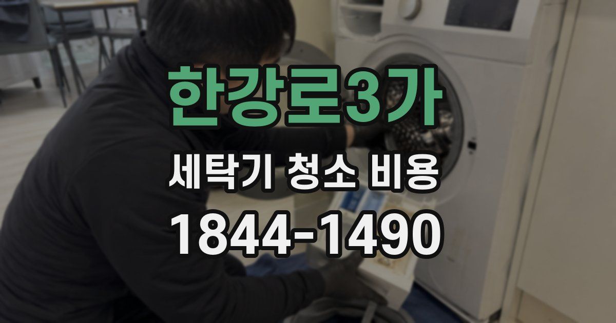 한강로3가 세탁기 청소 비용