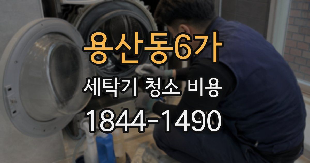 용산동6가 세탁기 청소 비용
