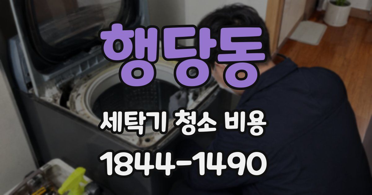 행당동 세탁기 청소 비용