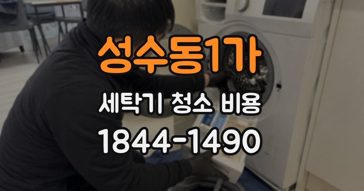 성수동1가 세탁기 청소 비용