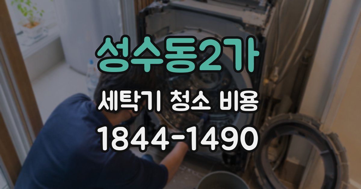 성수동2가 세탁기 청소 비용