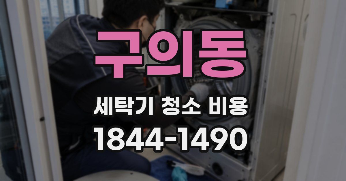 구의동 세탁기 청소 비용