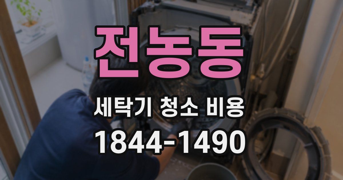 전농동 세탁기 청소 비용
