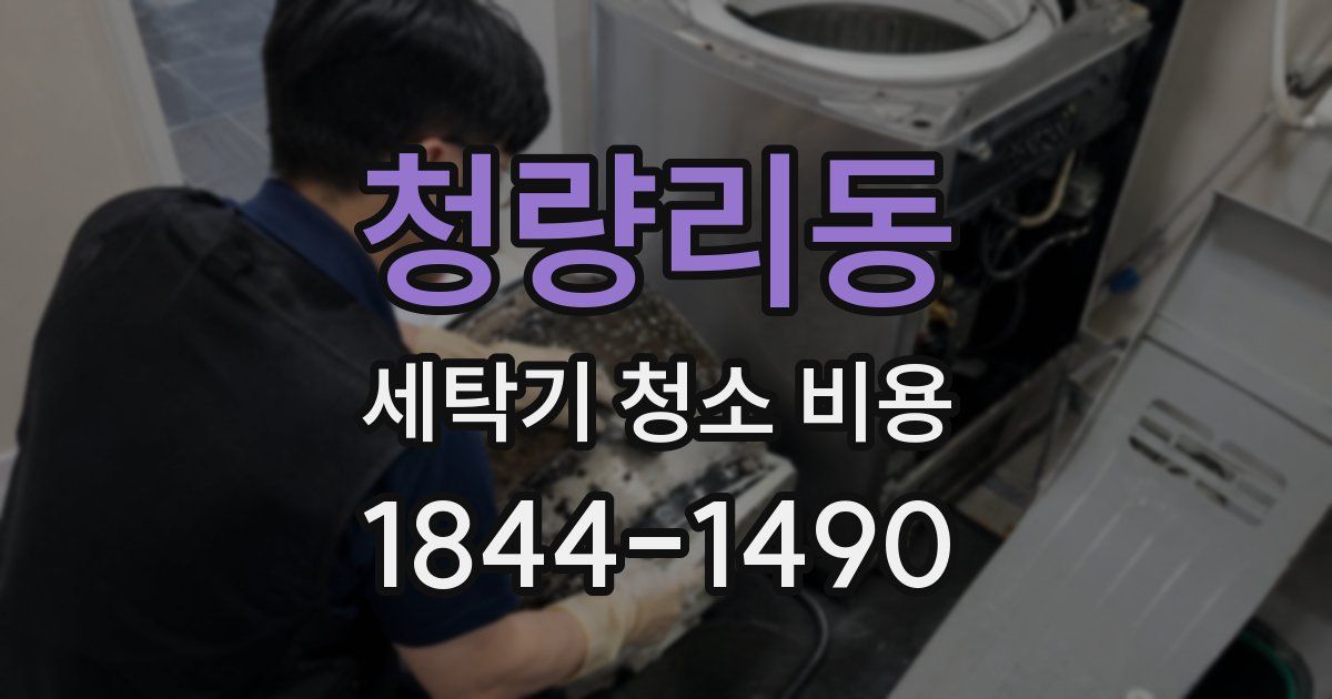 청량리동 세탁기 청소 비용
