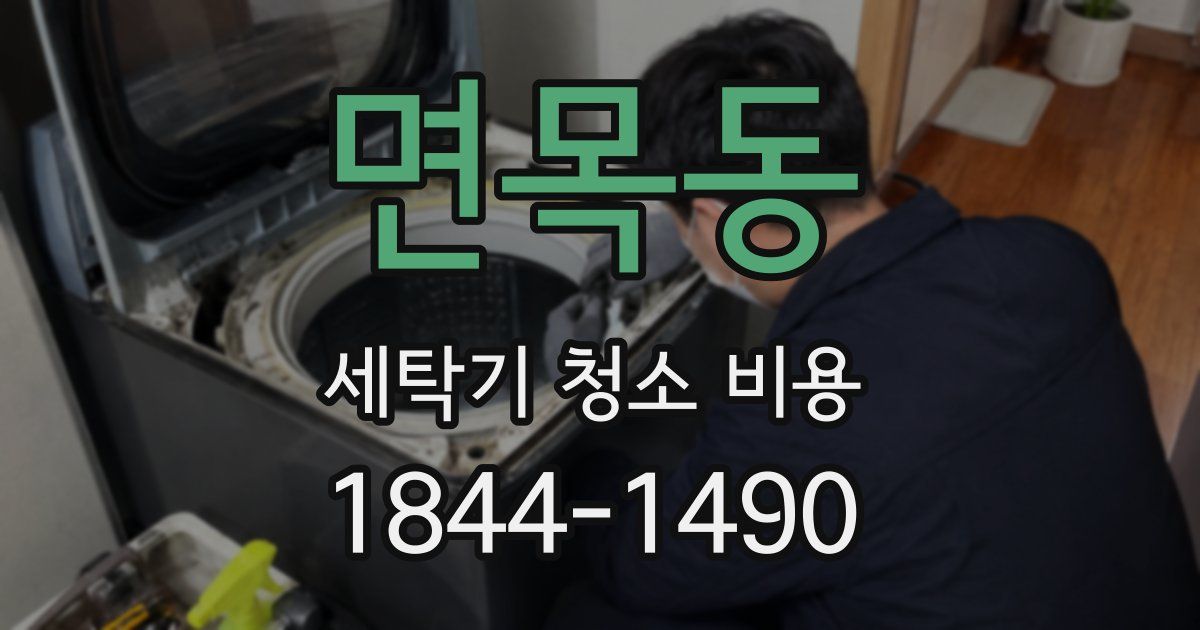 면목동 세탁기 청소 비용