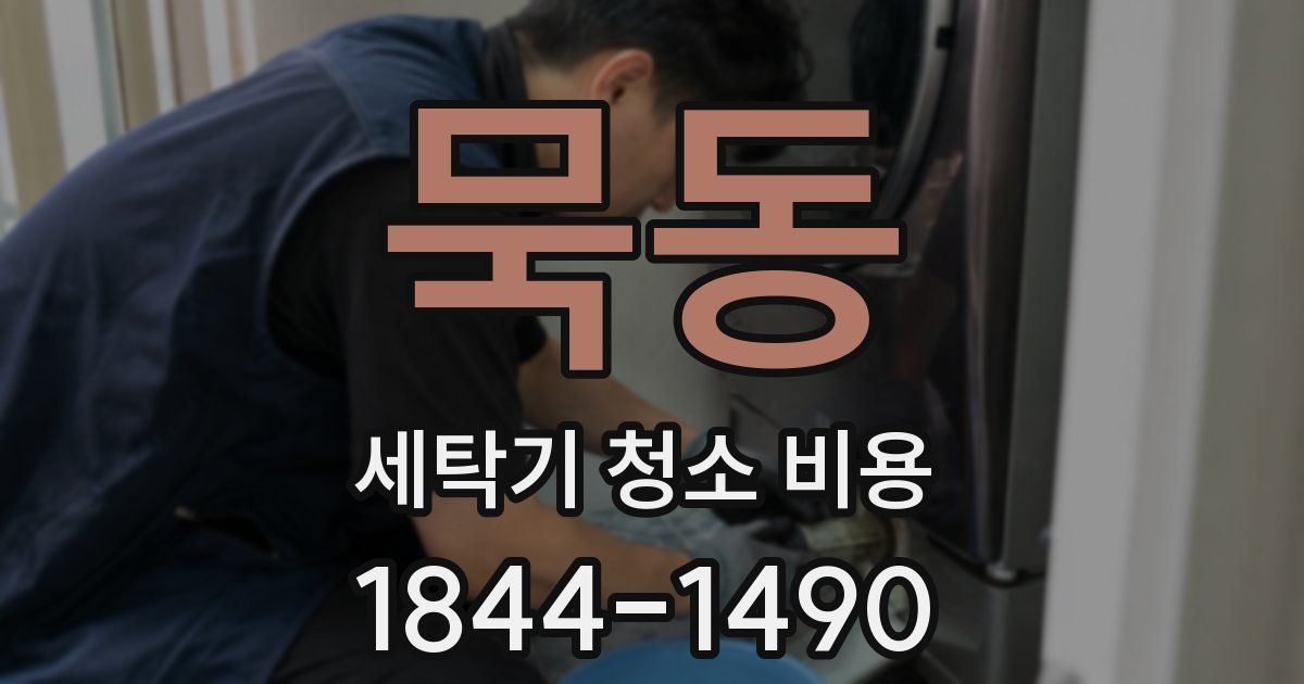 묵동 세탁기 청소 비용