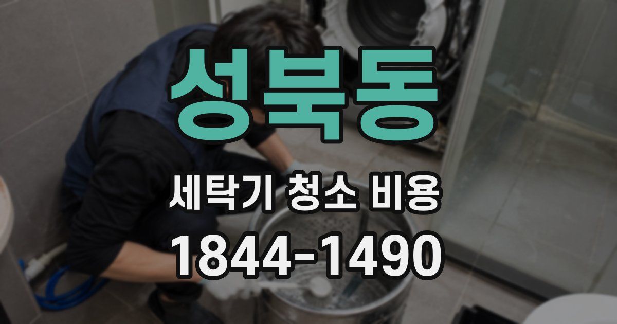 성북동 세탁기 청소 비용