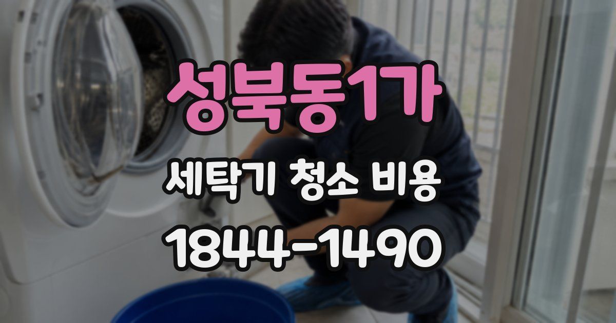 성북동1가 세탁기 청소 비용