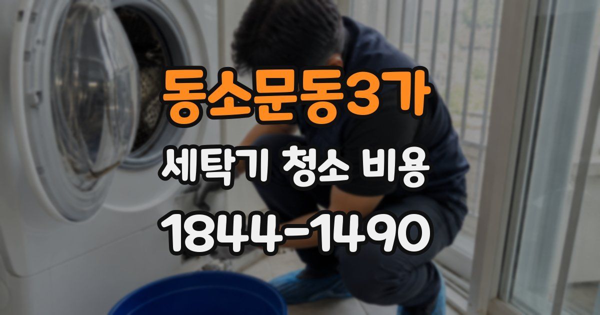 동소문동3가 세탁기 청소 비용