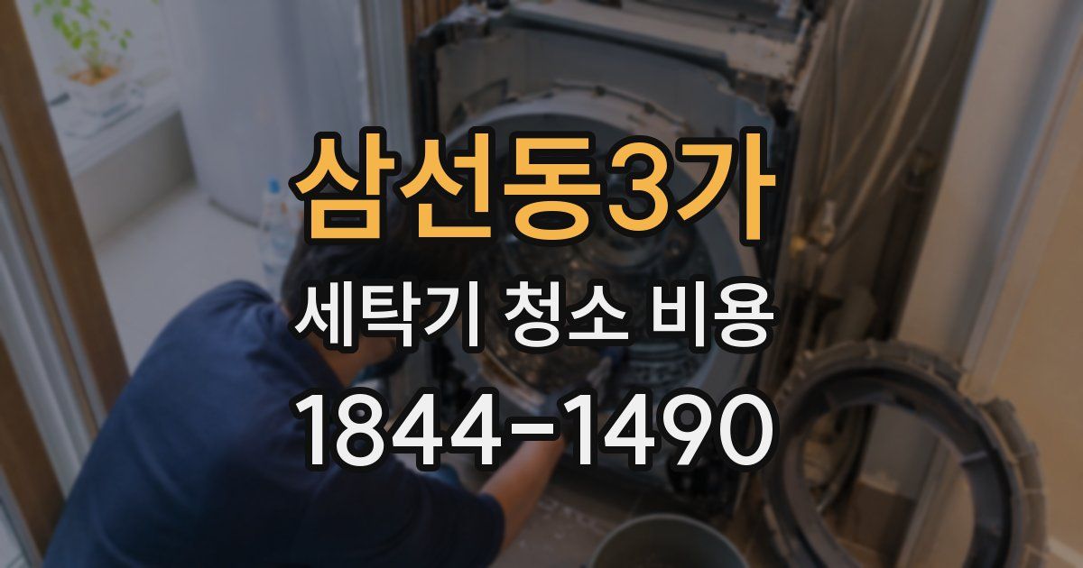 삼선동3가 세탁기 청소 비용