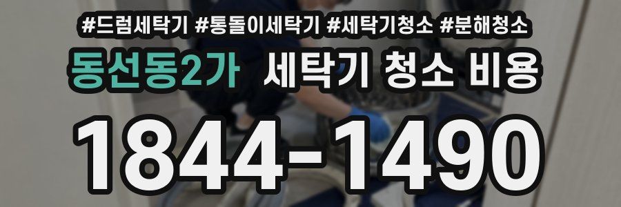 동선동2가 세탁기 청소 비용
