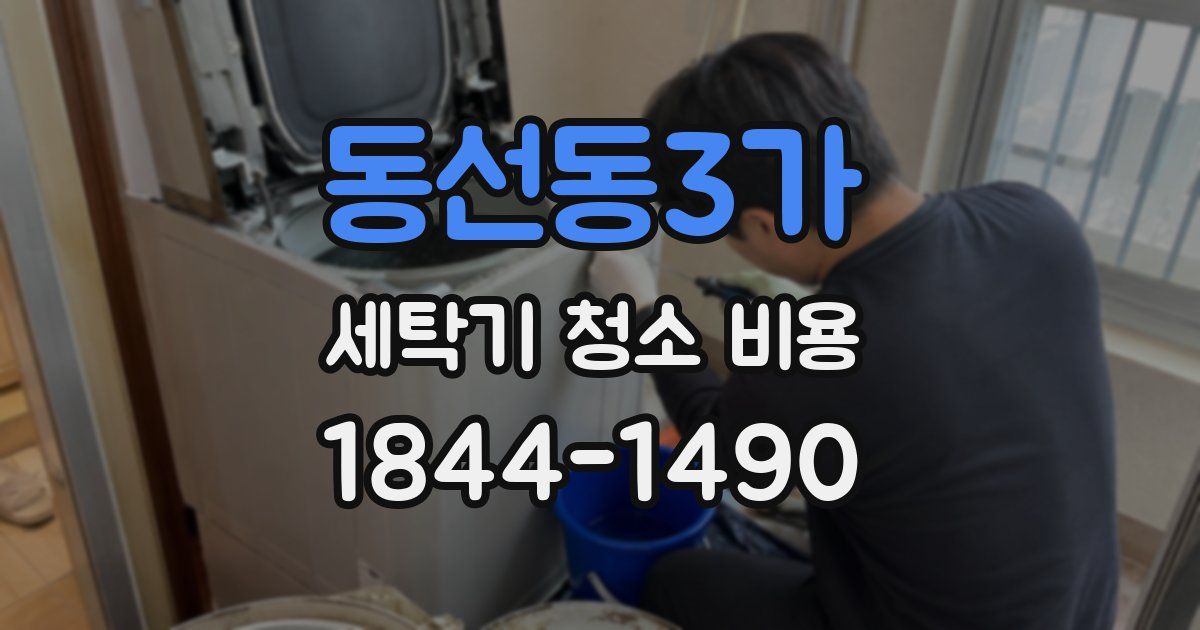 동선동3가 세탁기 청소 비용