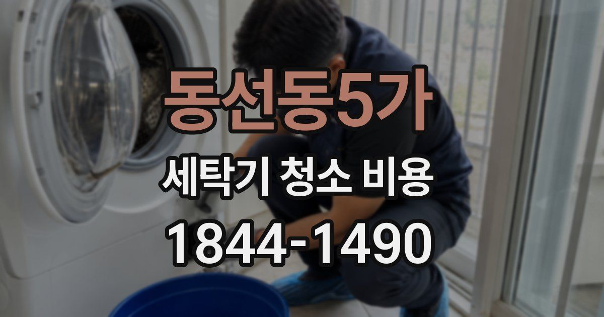 동선동5가 세탁기 청소 비용