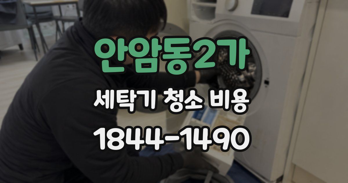 안암동2가 세탁기 청소 비용