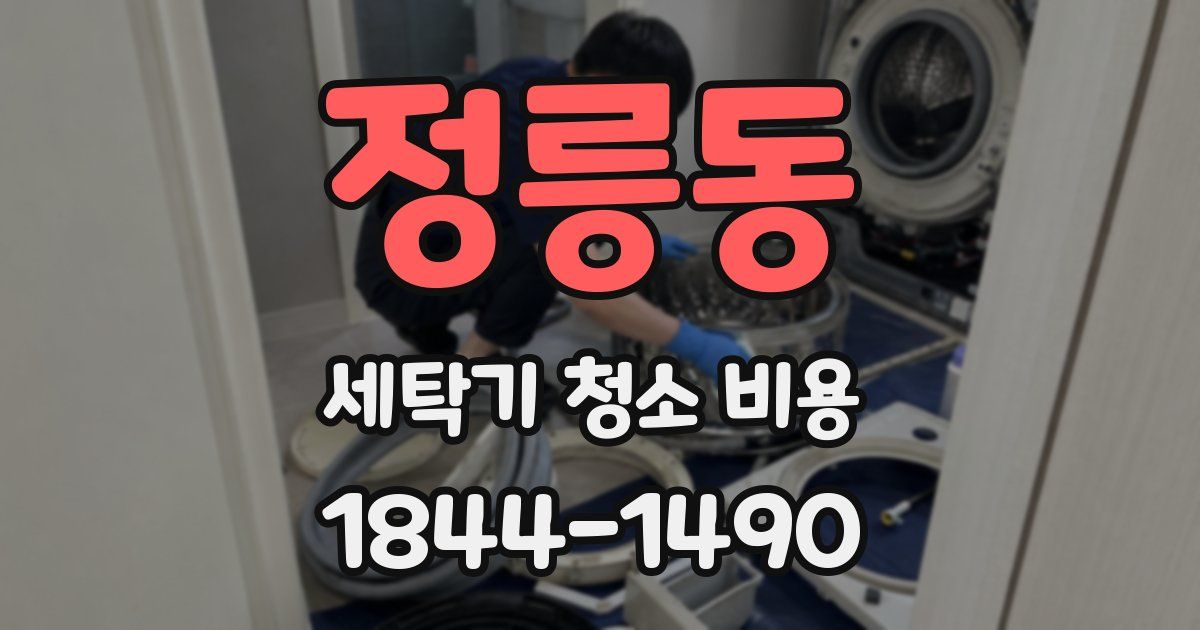 정릉동 세탁기 청소 비용