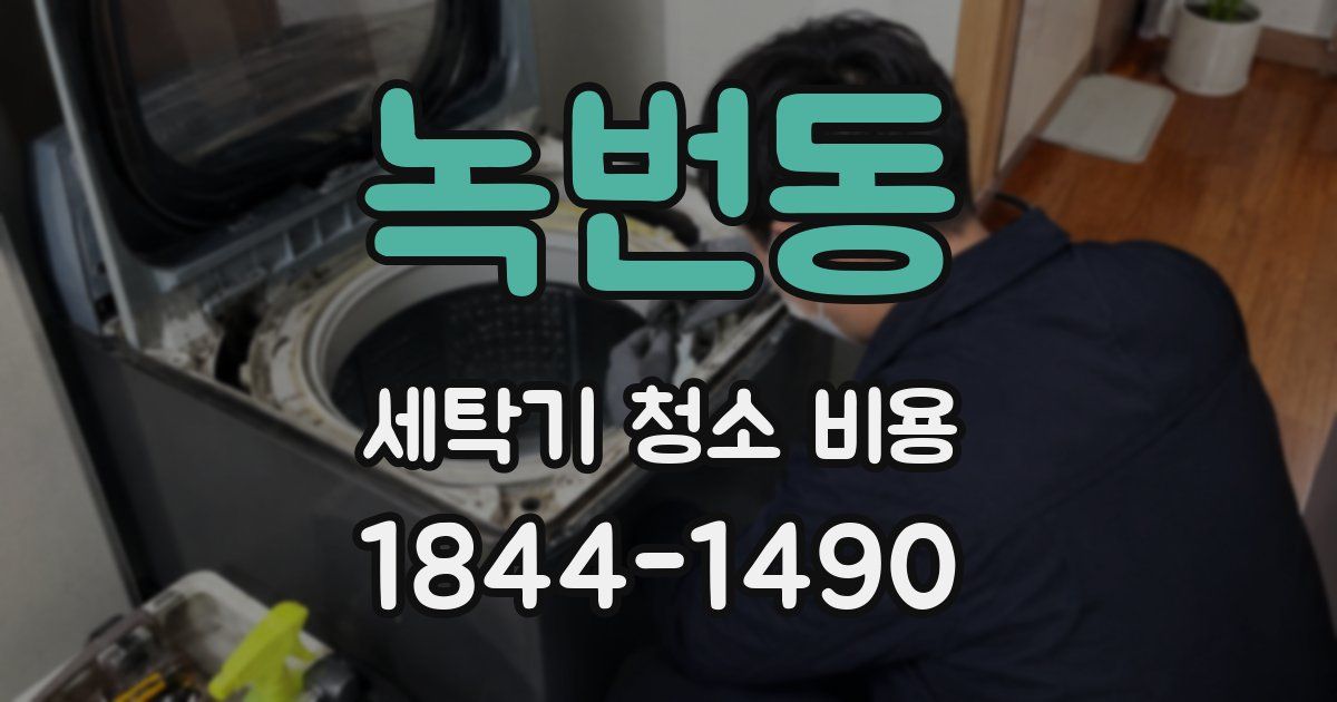 녹번동 세탁기 청소 비용
