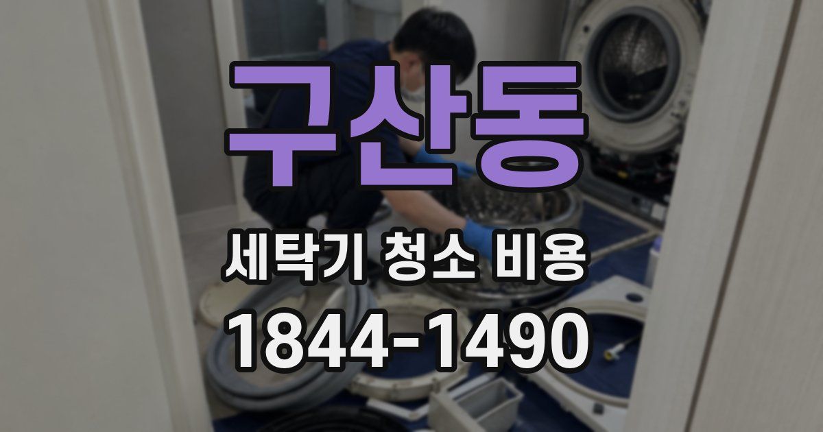 구산동 세탁기 청소 비용