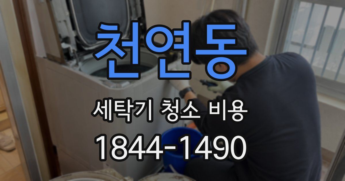 천연동 세탁기 청소 비용