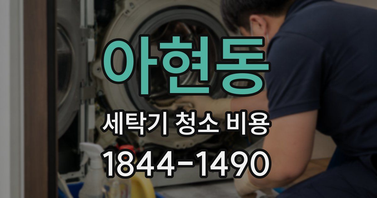 아현동 세탁기 청소 비용