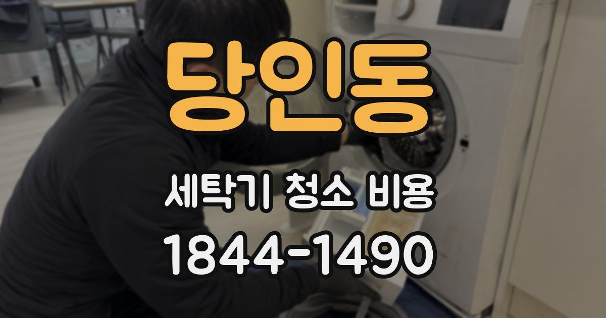 당인동 세탁기 청소 비용
