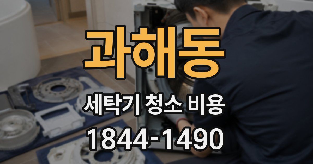과해동 세탁기 청소 비용