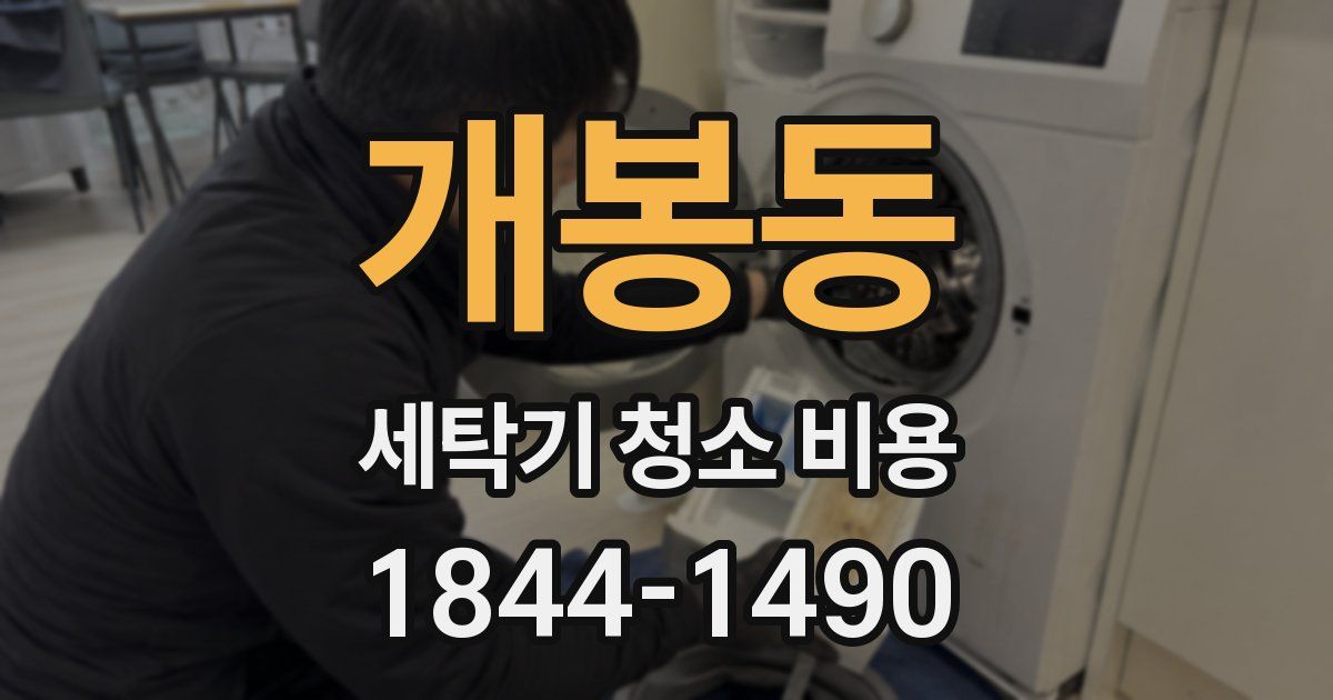 개봉동 세탁기 청소 비용