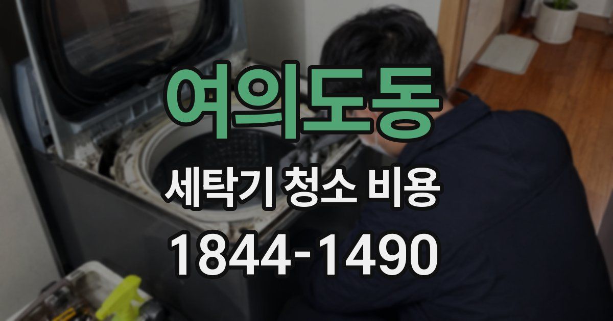 여의도동 세탁기 청소 비용