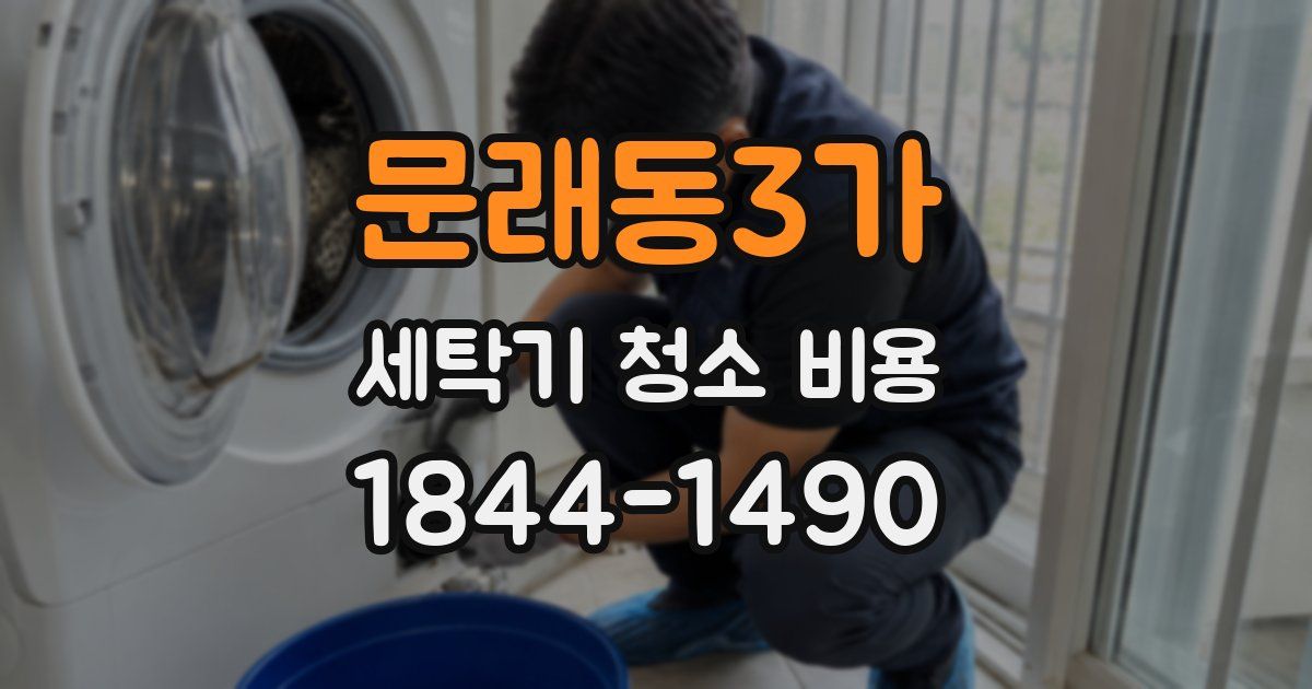 문래동3가 세탁기 청소 비용