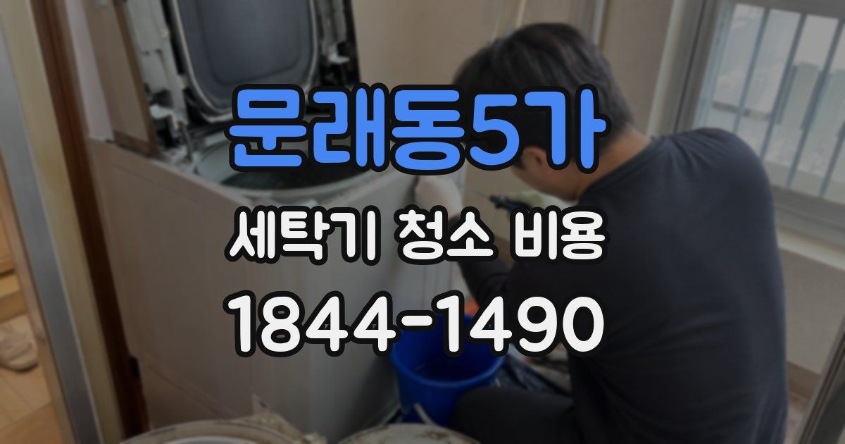 문래동5가 세탁기 청소 비용