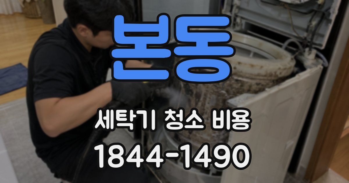 본동 세탁기 청소 비용