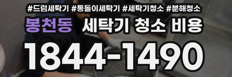 봉천동 세탁기 청소 비용