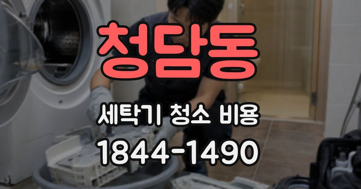 청담동 세탁기 청소 비용