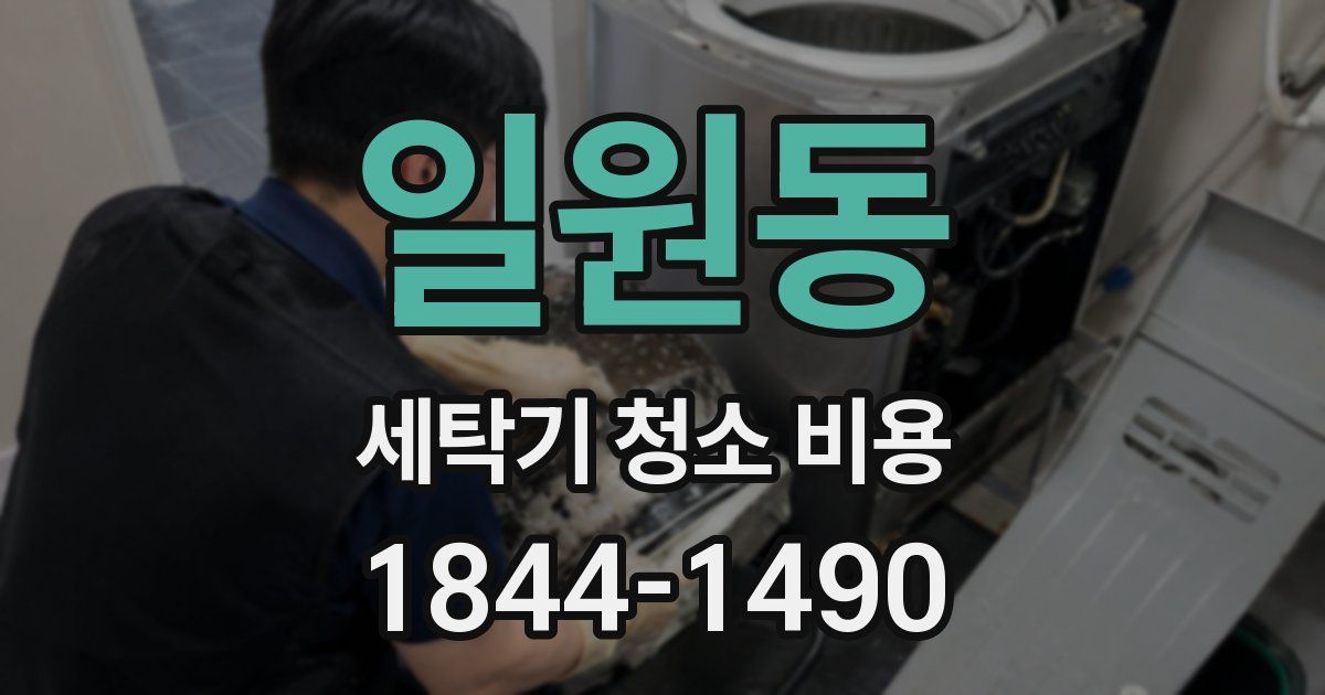 일원동 세탁기 청소 비용
