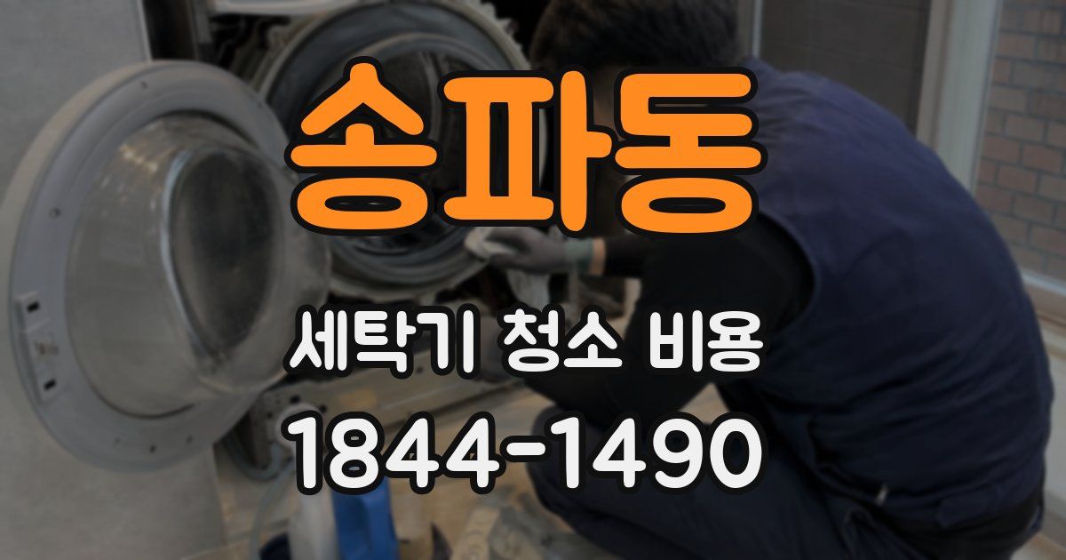 송파동 세탁기 청소 비용