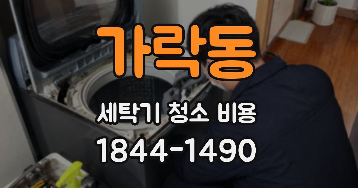 가락동 세탁기 청소 비용