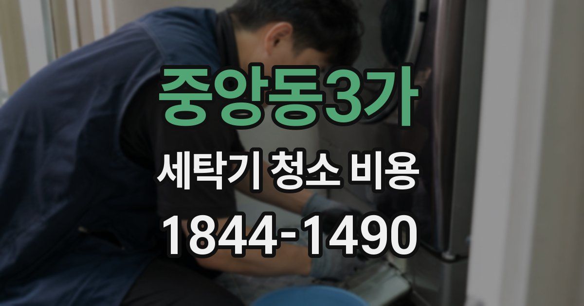 중앙동3가 세탁기 청소 비용