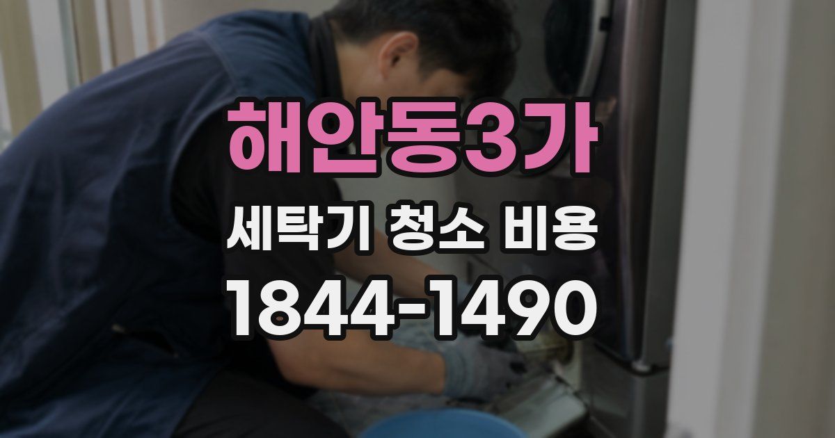 해안동3가 세탁기 청소 비용