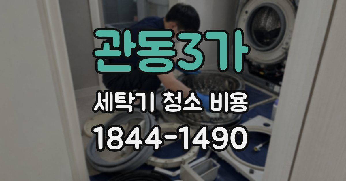 관동3가 세탁기 청소 비용