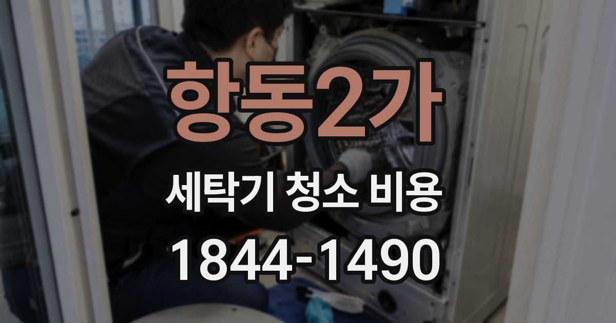 항동2가 세탁기 청소 비용