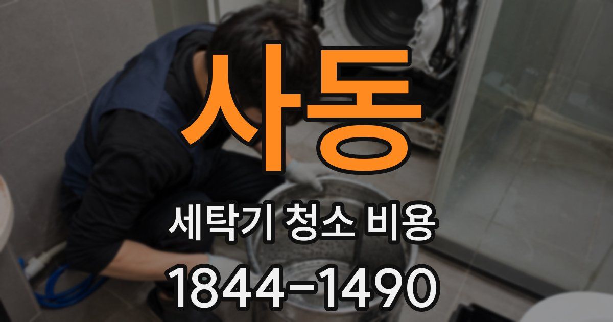 사동 세탁기 청소 비용