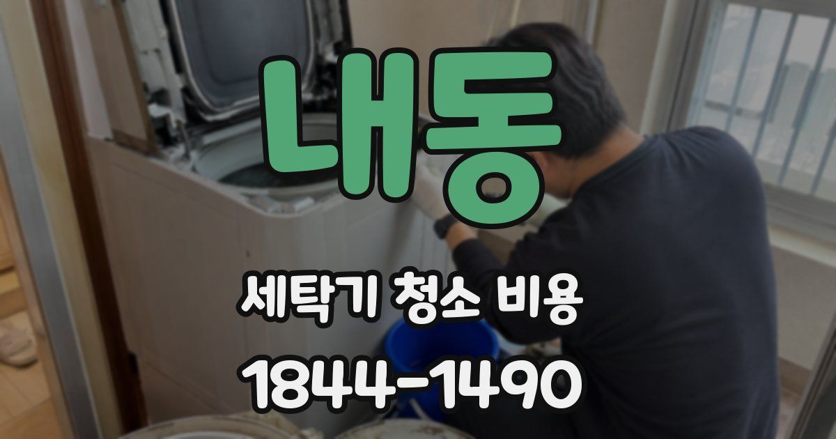 내동 세탁기 청소 비용