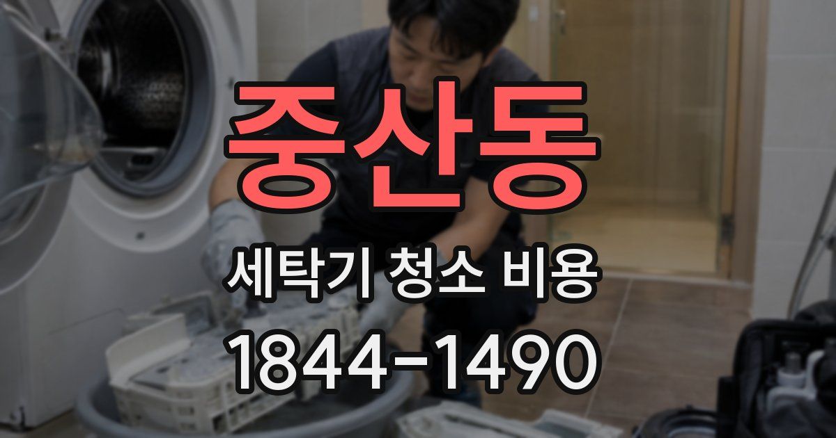 중산동 세탁기 청소 비용