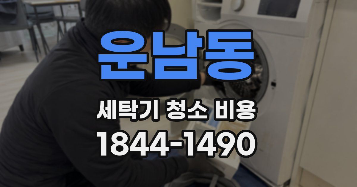 운남동 세탁기 청소 비용