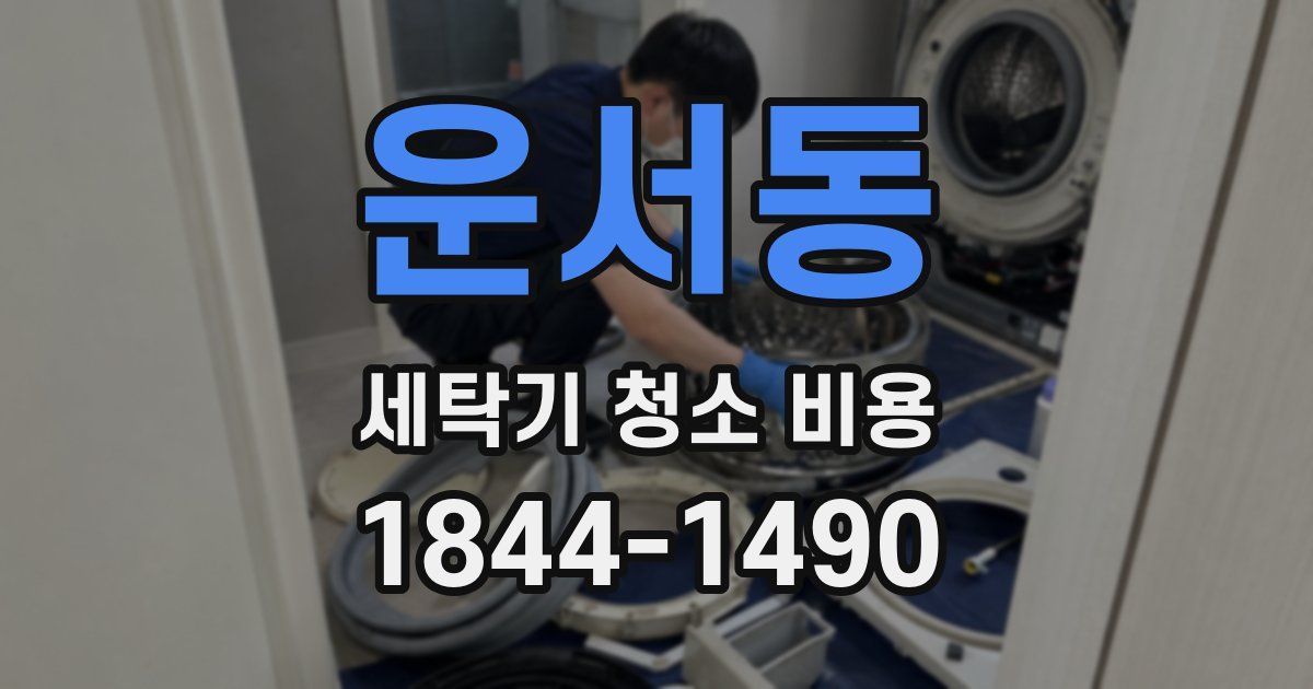 운서동 세탁기 청소 비용