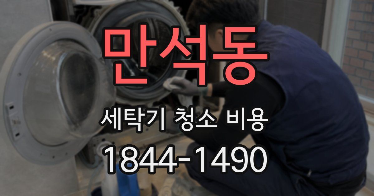 만석동 세탁기 청소 비용