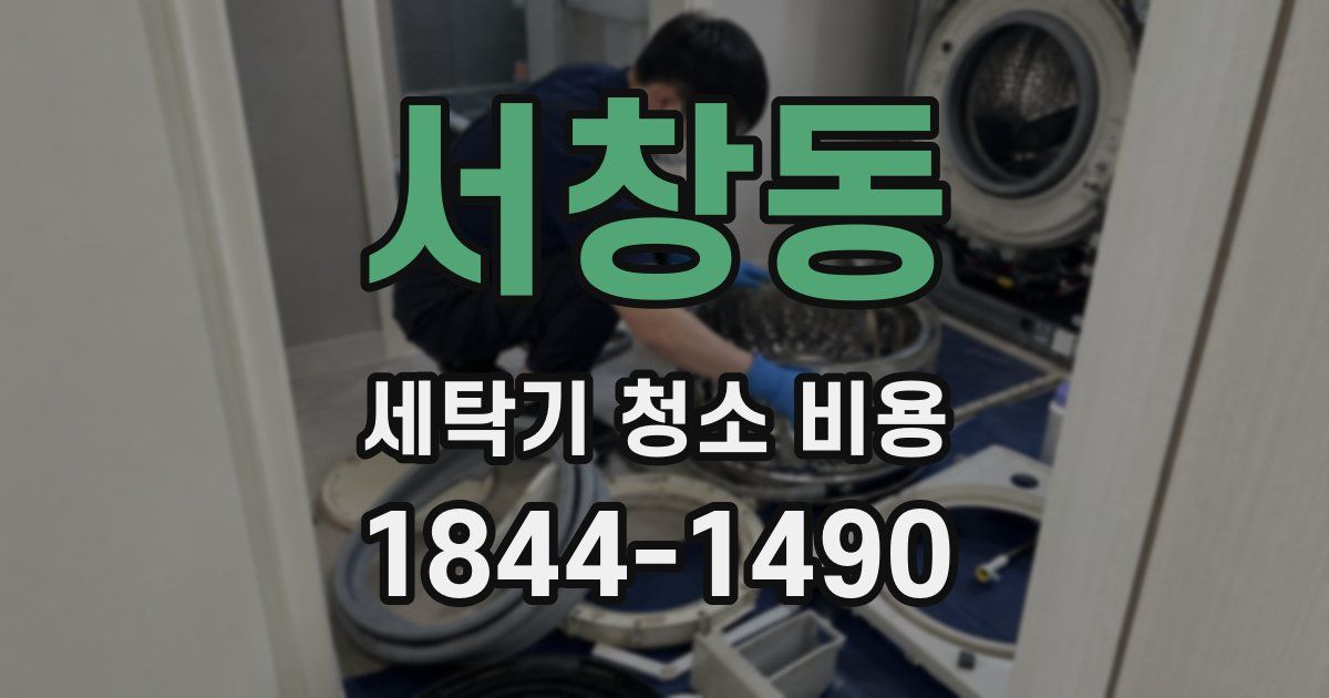 서창동 세탁기 청소 비용