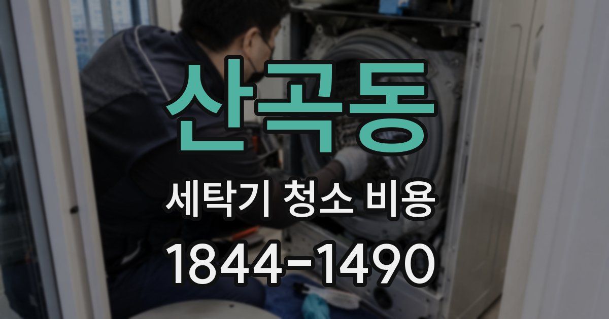 산곡동 세탁기 청소 비용