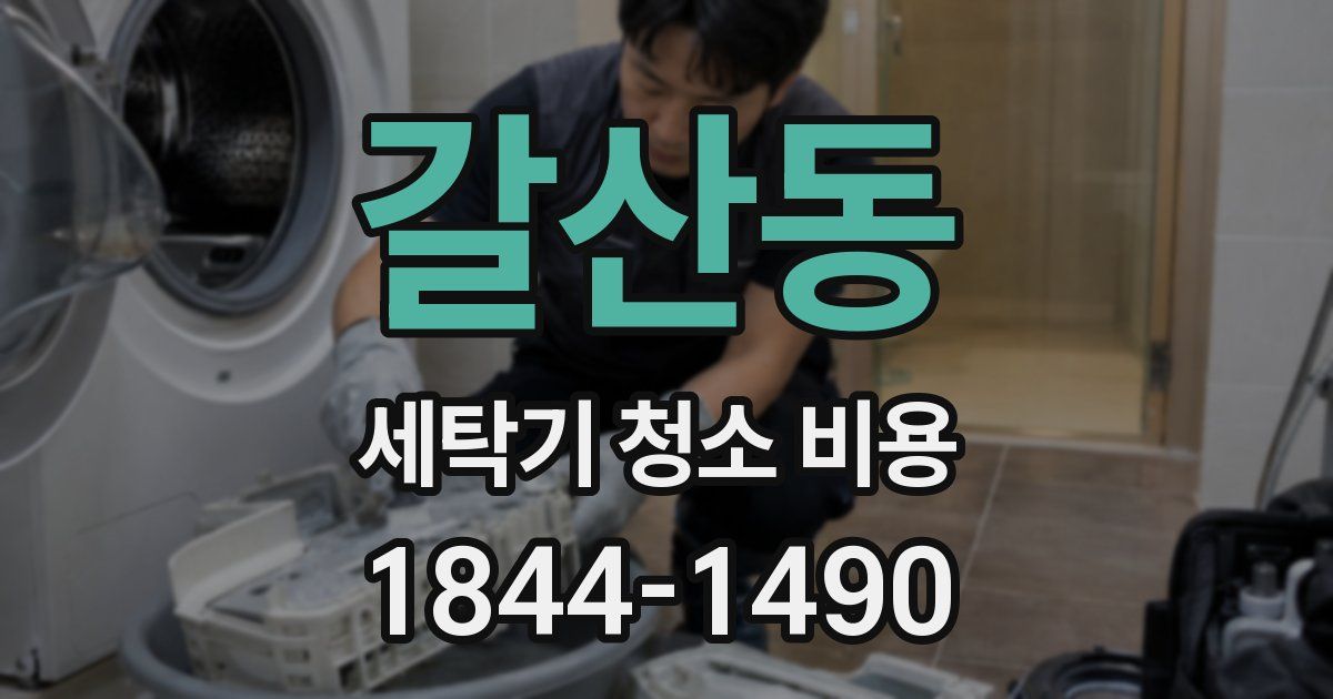 갈산동 세탁기 청소 비용