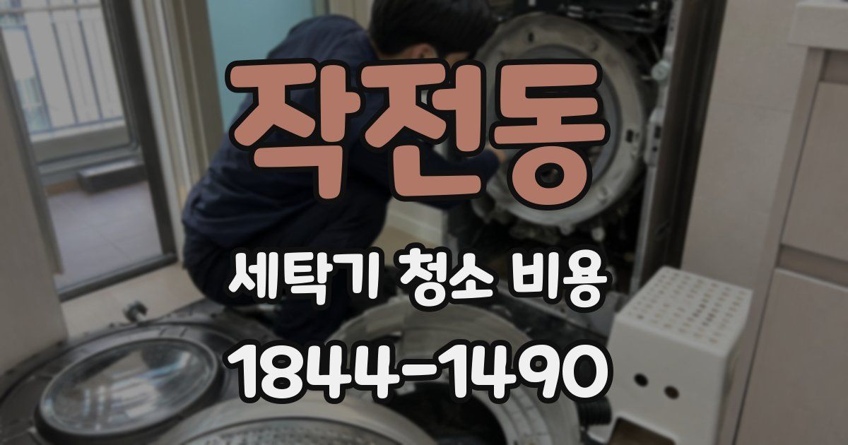 작전동 세탁기 청소 비용
