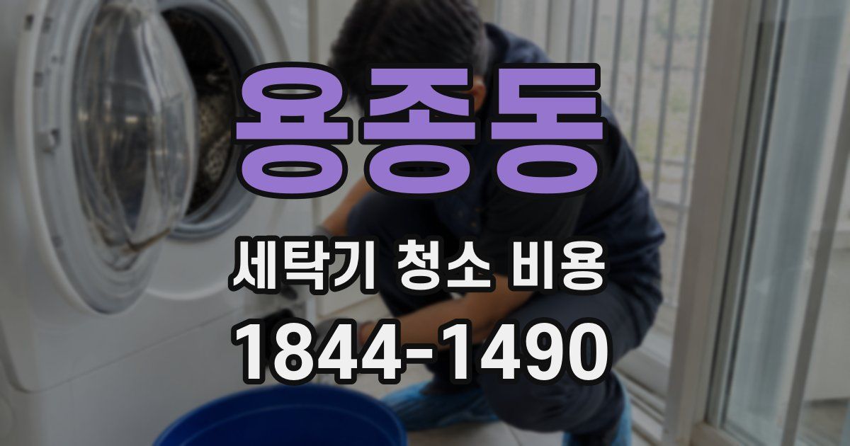 용종동 세탁기 청소 비용